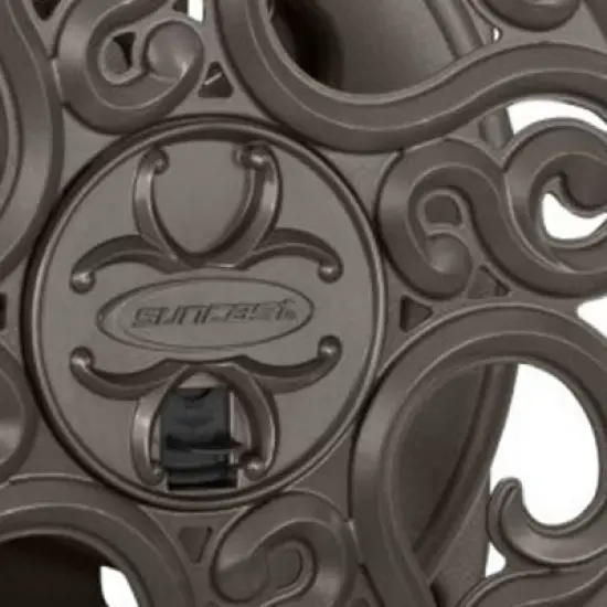 Suncast Sidewinder Side Scroll 60 Foot Hose Capacity Resin Decorative Wall Mount Hose Reel, Bronze (2 Pack) image {4}