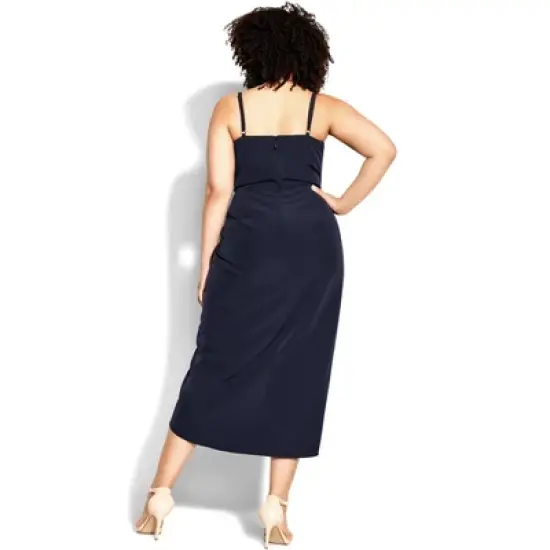Women's Plus Size Love Affair Dress - dark navy | CITY CHIC image {1}