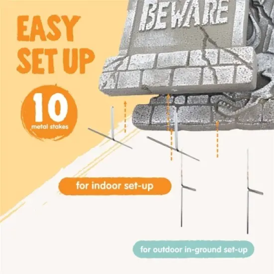 Joyfy 17" Halloween Foam Graveyard Tombstones Decoration for Halloween Prop Cemetery Outdoor, Yard Lawn Decorations, Party Supplies 5 PCS image {5}