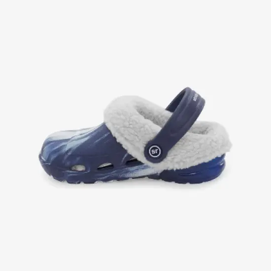 Stride Rite 360 Bray Kid's Machine Washable Lined Light-Up Slip-On Clog | 4 | Blue Swirl image {3}