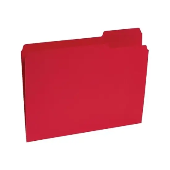 Staples Colored File Folders 1/3-Cut Tab Letter Size Red 100/Box (224519) TR224519 image {4}
