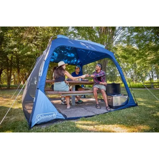 Coleman 10'x10' Skyshade Screendome Shelter - Blue Lights image {8}
