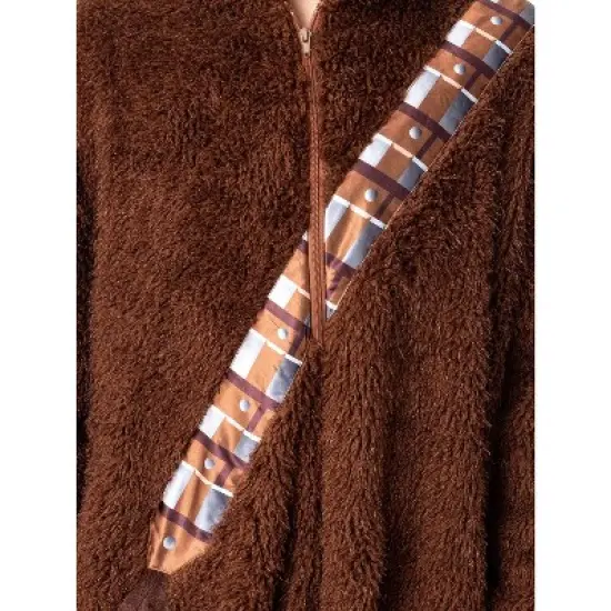 Star Wars Adult Chewbacca Chewie Kigurumi Costume Union Suit Pajama Brown image {2}
