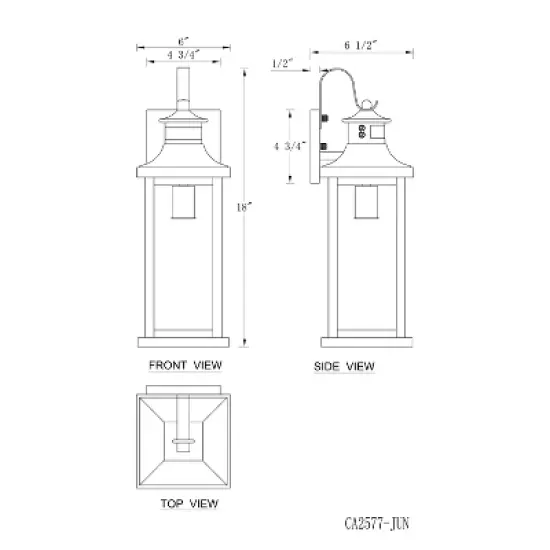 C Cattleya 2 Pack Matte Black Motion Sensor Dusk to Dawn Outdoor Wall Lights With Clear Glass image {5}