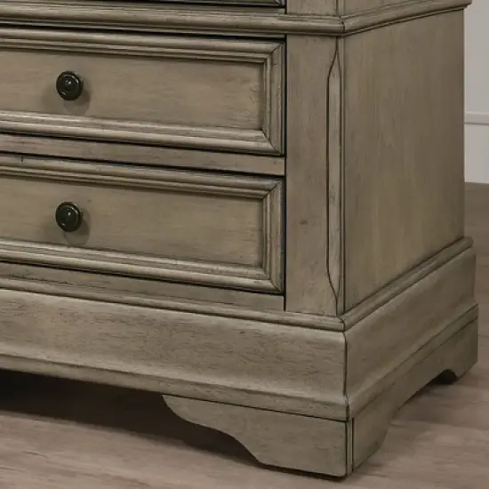 Kritan 3 Drawer Nightstand Antique Warm Gray - HOMES: Inside + Out image {2}