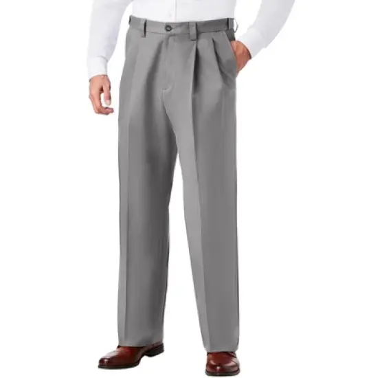 KingSize Men's Big & Tall Relaxed Fit Wrinkle-Free Expandable Waist Pleated Pants image {8}