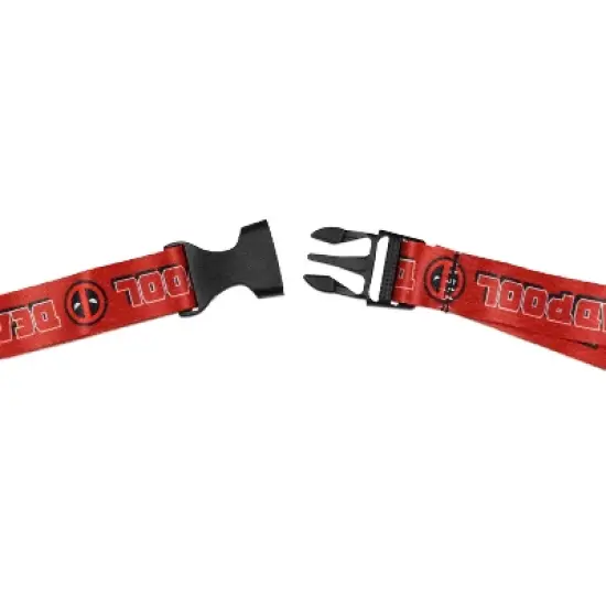 Marvel Deadpool Logo Wrist Strap Lanyard for Keys with 2" Rubber Keychain image {3}