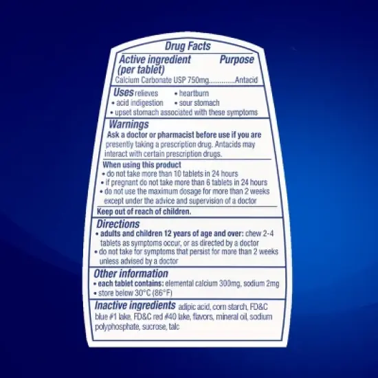 TUMS Extra Strength Assorted Berries Antacid Chewable Tablets - 96ct image {11}