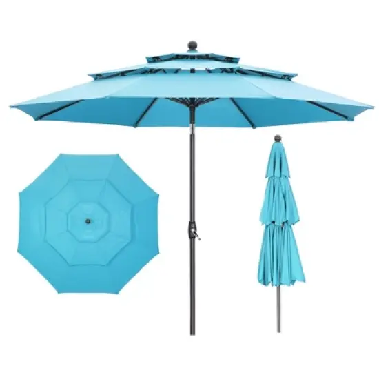 Ainfox 10ft  3-Tier Vented Beach Umbrella image {5}