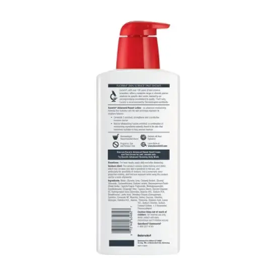 Eucerin Advanced Repair Unscented Body Lotion for Dry Skin - 16.9 fl oz image {2}