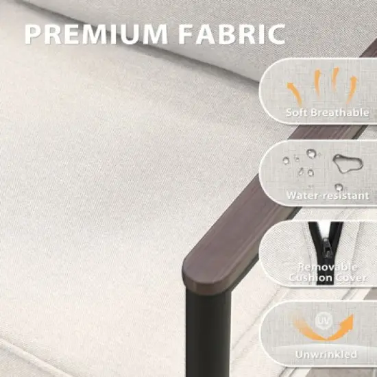 EAGLE PEAK Sunset Dune Collection Modern Outdoor Furniture Sofa, Patio Wicker Loveseat Couch with Cushions image {3}