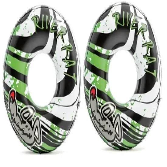 INTEX River Rat Inflatable Floating Tube Raft 68209E 2-Pack image {1}