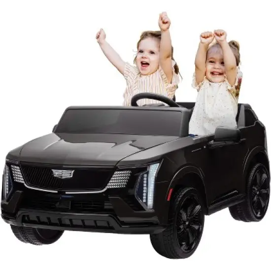 24V Kids Ride on Car Licensed Cadillac, 2 Seater Ride on Truck Toy Battery Powered Electric Car with Remote Control, LED Lights and Music image {7}