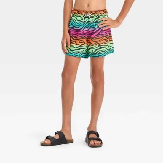 Boys' Ombre Zebra Striped Swim Shorts - art class&trade; Blue image {3}