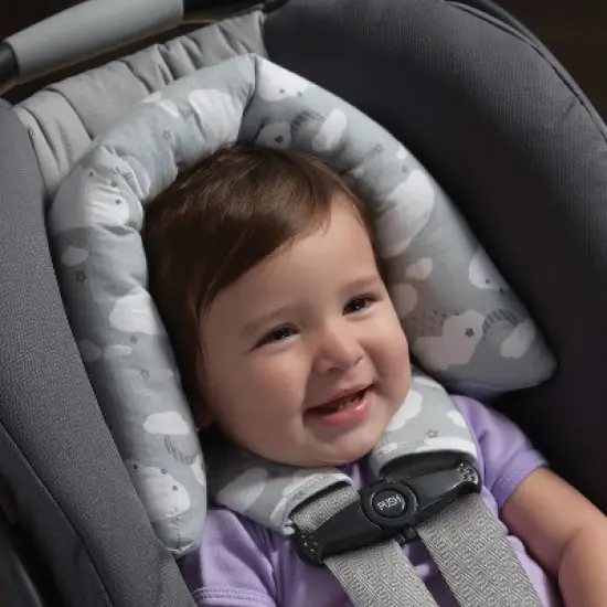 Go by Goldbug Clouds Duo Head Support And Strap Cover Set For Car Seat, Stroller, Bouncer image {3}