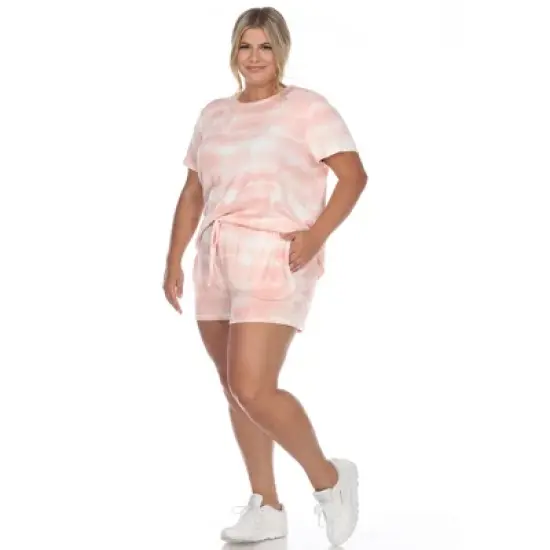 Plus Size 2 Piece Top & Shorts Lounge Set image {2}