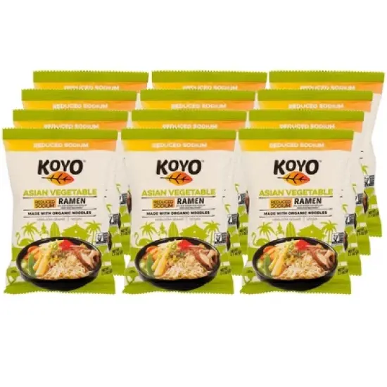 Koyo Reduced Sodium Asian Vegetable Ramen - Case of 12/2.1 oz image {6}