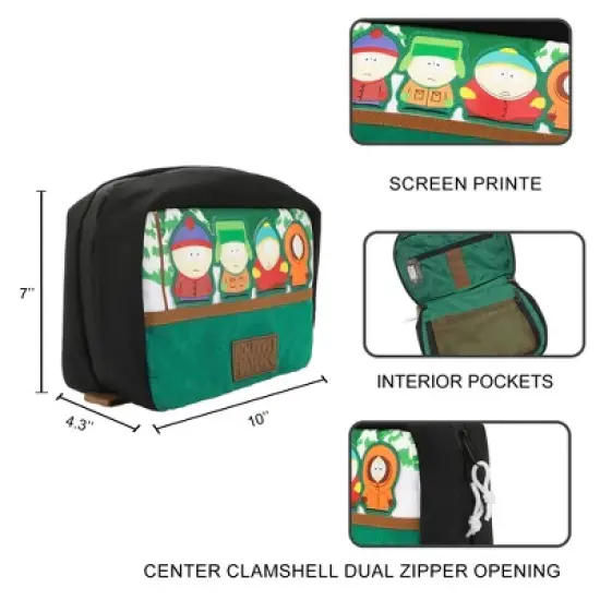 South Park Main Characters 10" Green Toiletry Bag image {4}
