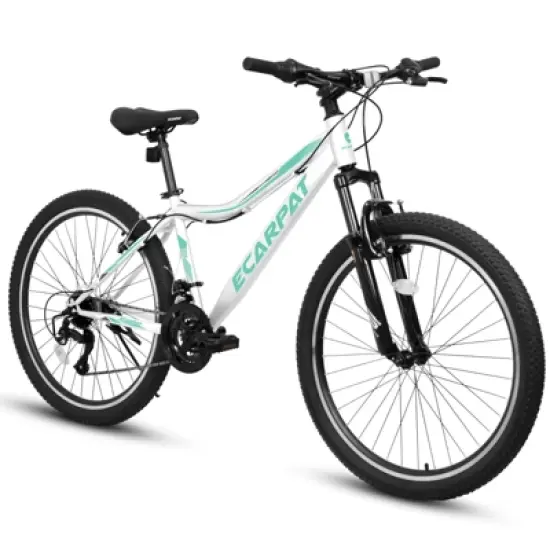 DSVIMOY 26 Inch Mountain Bike, 21-Speed, Front Suspension, Mountain Bike for Teenagers Girls Women, White, 69"*27"*39" image {5}