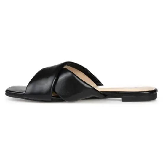 Journee Collection Womens Carlotta Slide Flat Sandals image {1}