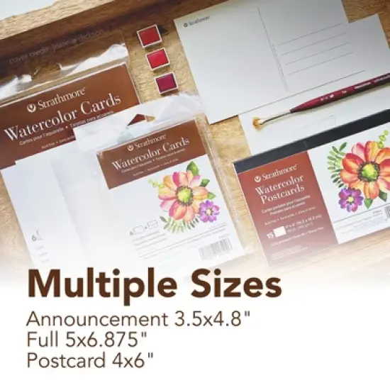 Strathmore 400 Series Watercolor Cards & Envelopes, Anniversary Size, 3.5x4.875 inch, 6 Per Pack, 3 Packs image {2}