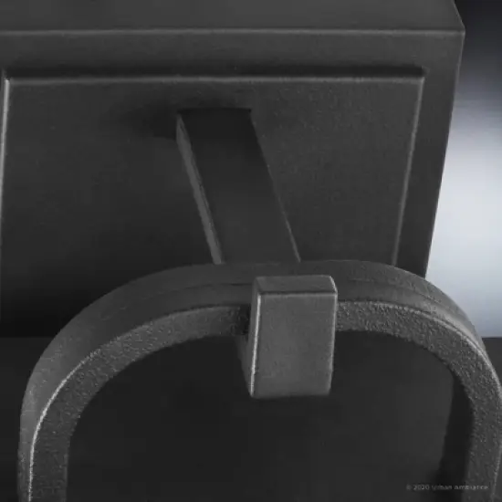 Urban Ambiance Luxury Farmhouse Outdoor Wall Sconce 11.875''H x 5.5''W,  Midnight Black Finish,  Macon Collection, UHP1385 image {7}