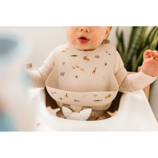 Loulou Lollipop Silicone Printed Bib - Safari image {5}
