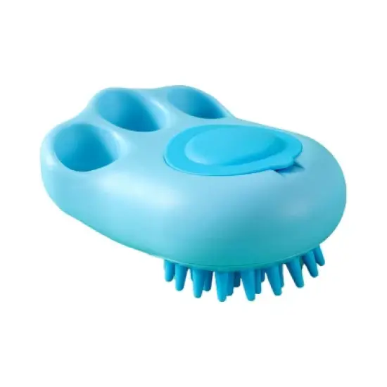 BABYYER Silicone Pet Bath Brush for Cats, Soft Grooming Scrubber with Cute Paw Design, Multi-Functional Massager for Washing, Deshedding,and Cleaning image {7}