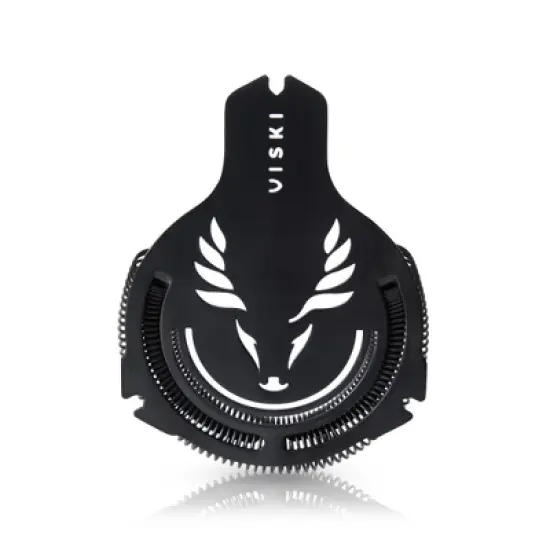 Viski Titanium Staghead Hawthorne Strainer - Laser Cut Cocktail Strainer for Drinks with Springs and Scratch Resistant Titanium Finish - Set of 1 image {6}