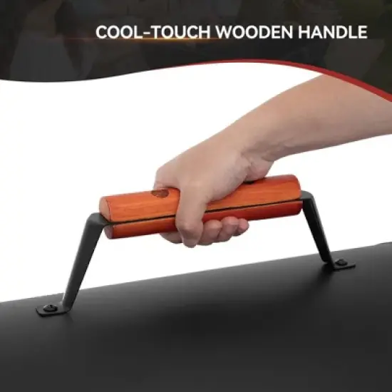 Royal Gourmet 19" Portable Duo Sided Cooking area Charcoal Grill CC1619TG Black image {9}