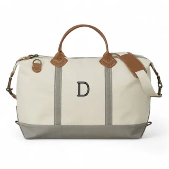 Personalization Mall Luxurious Weekender Embroidered Canvas Duffel image {5}