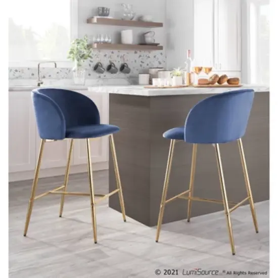 Set of 2 Fran Contemporary Counter Height Barstools - LumiSource image {12}