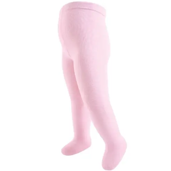 Touched by Nature Baby Girl Organic Cotton Tights, Cream Pink image {3}