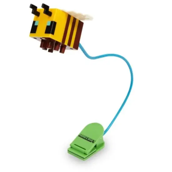 Minecraft Yellow Bee Battery-Powered Reading Light with Clip and Adjustable Arm image {7}