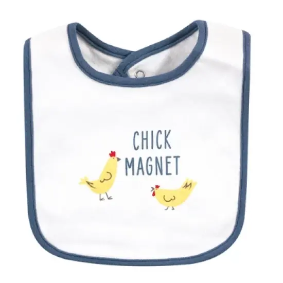 Hudson Baby Infant Boy Cotton Bibs, Bacon My Heart, One Size image {2}