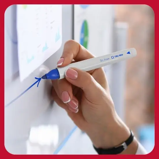 TRU RED Pen Dry Erase Markers Fine Tip Black 4/Pack TR54560 image {6}