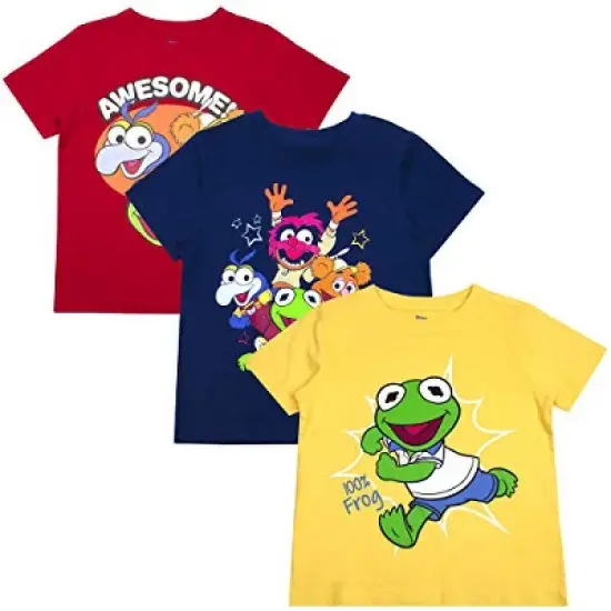 Disney Boy's 3-Pack Graphic Tee Variety |Cars, Incredibles, Simba, Kion, Maui, Mickey Mouse, Muppets, Toy Story, Puppy Dog Pals for Toddler image {8}