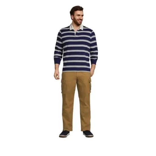 Lands' End Men's Long Sleeve Solid Rugby image {2}