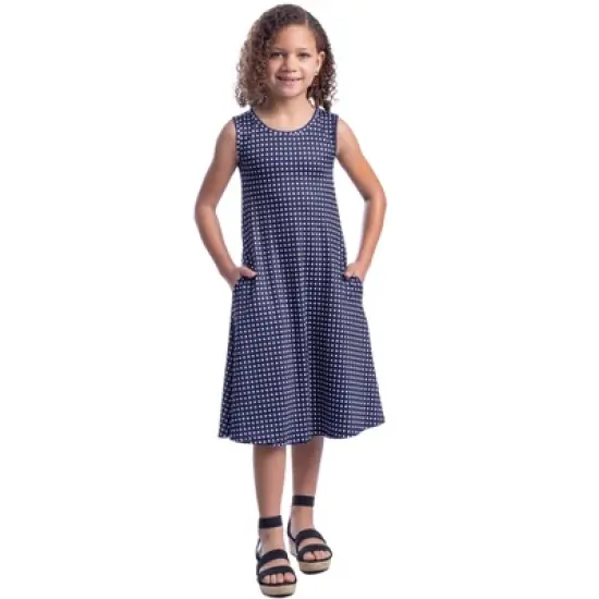 24seven Comfort Apparel Girls Polka Dot Sleeveless With Pockets Short Dress image {5}