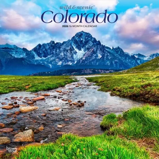 BrownTrout Colorado Wild and Scenic 2026 12"x24" Hanging Square Wall Calendar Plastic-Free image {9}