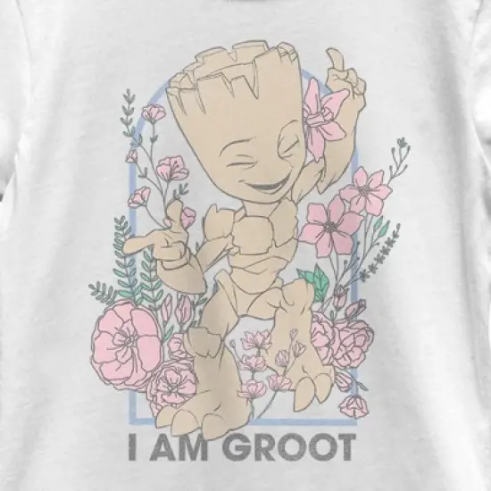 Girl's Guardians of the Galaxy Floral I Am Groot T-Shirt image {1}