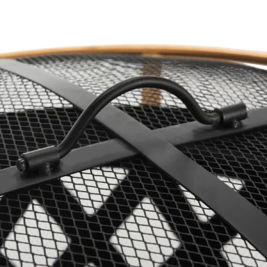 Bryce Round Outdoor Fire Pit - PIT2003 - Copper/Black - Safavieh image {3}