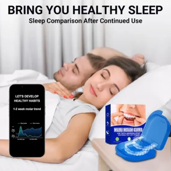 YEVYO 4-Pack Mouth Guard for Grinding Teeth at Night - Custom Fit Night Guards for Teeth Clenching & Grinding with Case - EVA Material image {5}