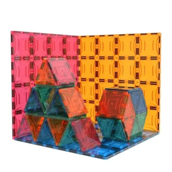 Mag Genius - 12-inch Colorful and Transparent Magnetic Stabilizing Tiles - 3 pack image {3}