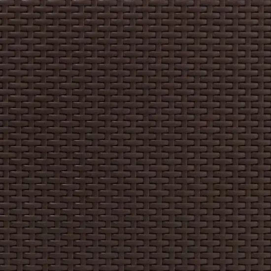 Emma and Oliver Chocolate Brown Faux Rattan Loveseat with Beige Cushions image {8}