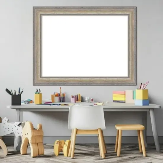 Amanti Art Fleur Champagne Silver Framed Dry Erase Magnetic Board image {5}