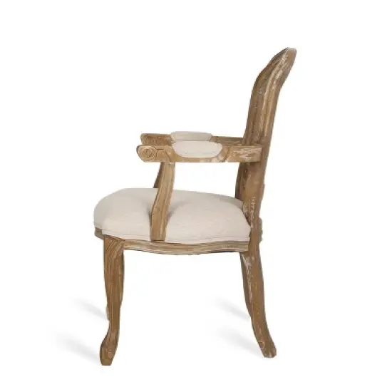 2pk Mina French Country Wood and Cane Upholstered Dining Chairs - Christopher Knight Home image {4}