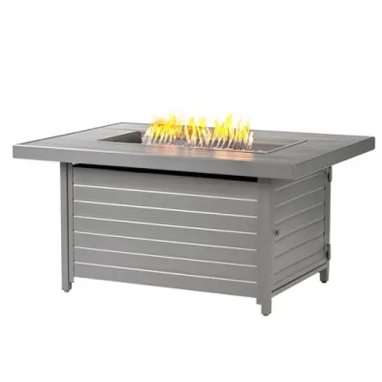 Oakland Living 55000 BTUs Propane Rectangle Outdoor Fire Table with Two Covers image {10}