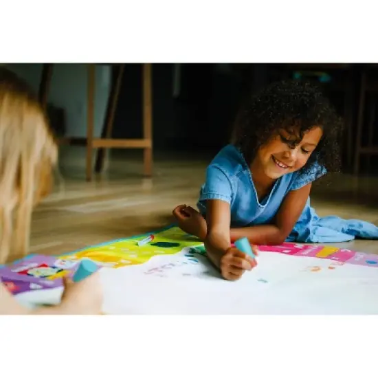 Chuckle & Roar Jumbo 4' x 3' Aqua Draw Doodle Mat image {3}