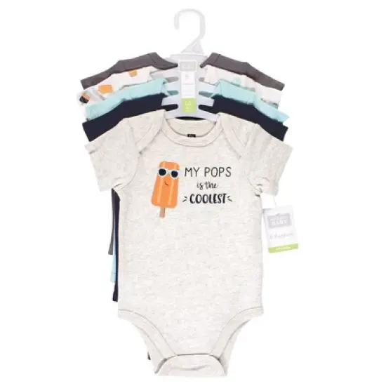 Hudson Baby Infant Boy Cotton Bodysuits, Family Popsicle image {1}